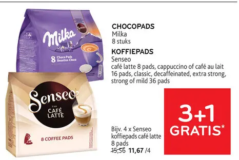Promotie: Chocopads & koffiepads