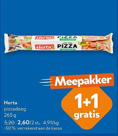 Promotie: Herta pizzadeeg