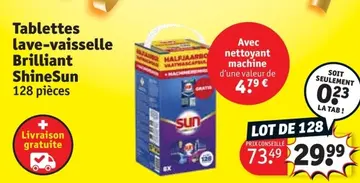 Offre: Tablettes lave-vaisselle Brilliant ShineSun