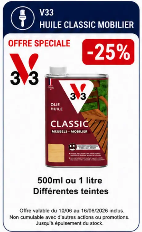 Offre: Huile classic mobilier