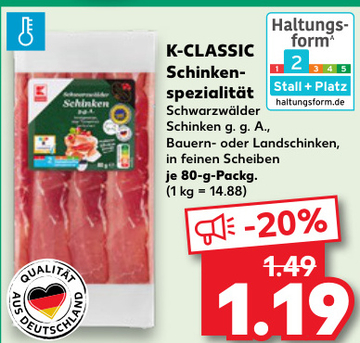 Aanbieding: K-CLASSIC Schinken-spezialität