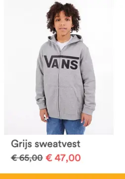 Aanbieding: Grijs sweatvest