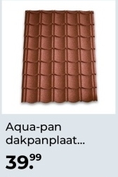 Aanbieding: Aqua - pan dakpanplaat