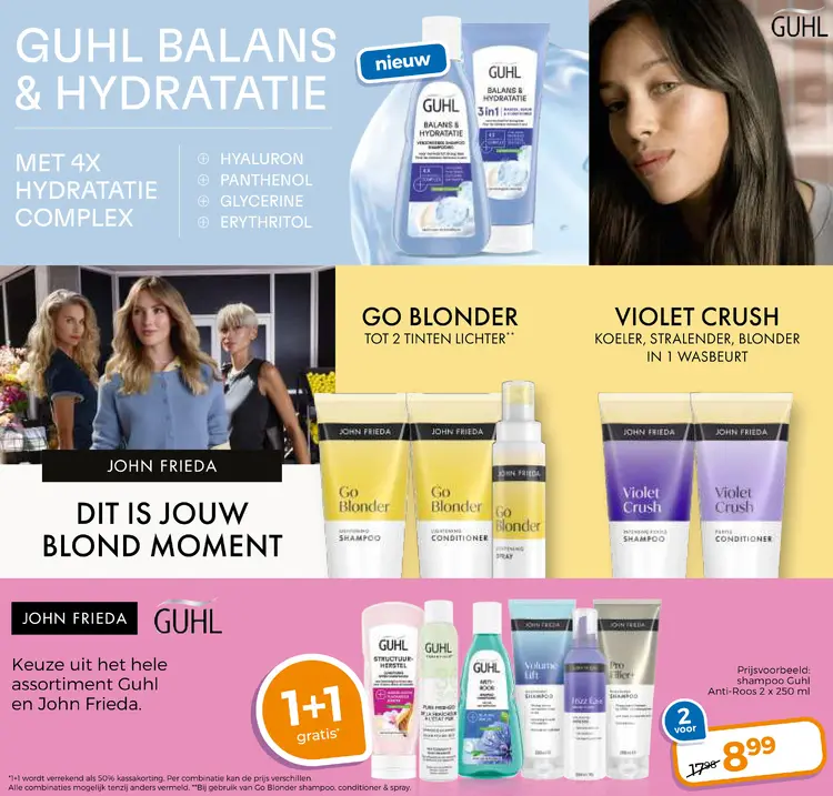 Aanbieding: Het hele assortiment Guhl en John Frieda
