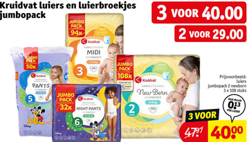 Aanbieding: Kruidvat luiers en luierbroekjes jumbopack