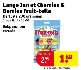 Offre: Lange Jan et Cherries & Berries Fruit-tella