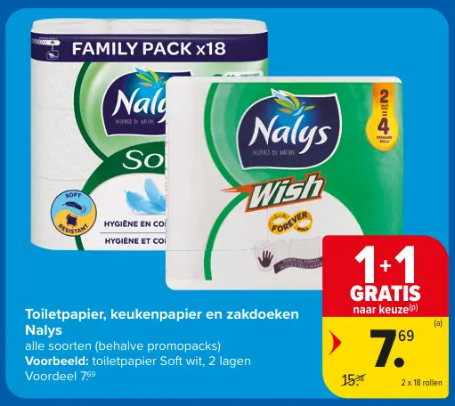 Promotie: Toiletpapier, keukenpapier en zakdoeken