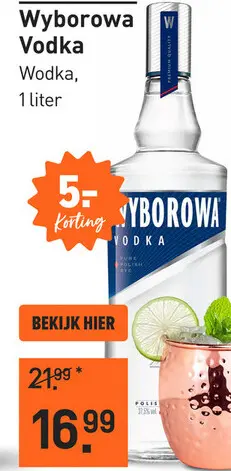 Aanbieding: Wyborowa Vodka 100CL