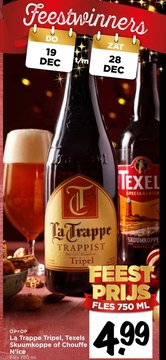 Aanbieding: La Trappe Tripel, Texels Skuumkoppe of Chouffe