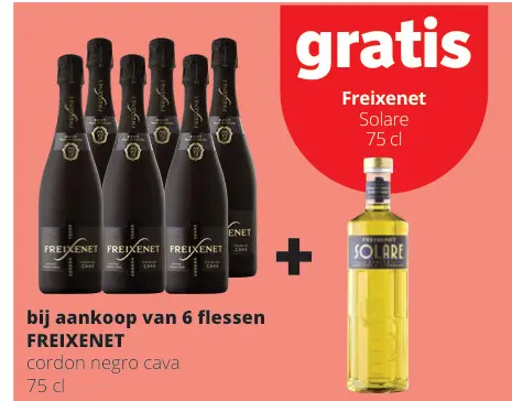 Promotie: Cordon negro cava + gratis Freixenet