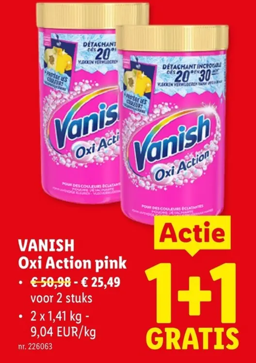 Promotie: Vanish Oxi Action pink