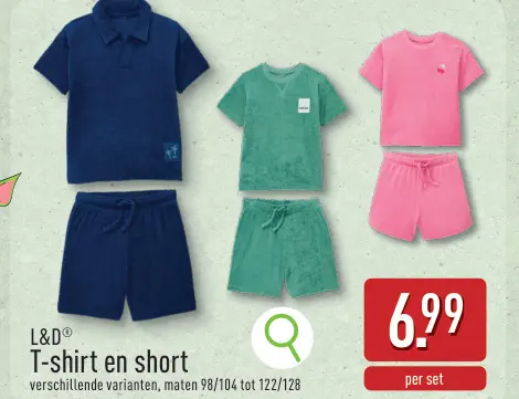 Promotie: T-shirt en short