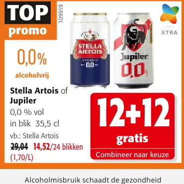 Promotie: Stella Artois or Jupiler