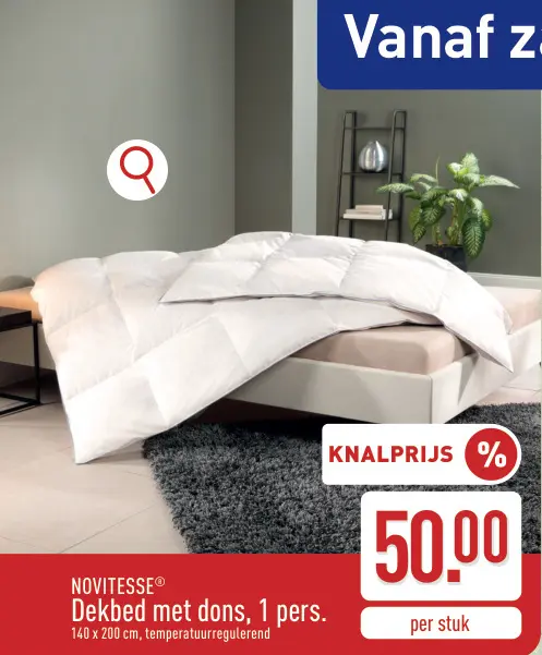 Promotie: Dekbed met dons, 1 pers.