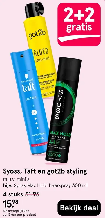 Aanbieding: Syoss, Taft en got2b styling