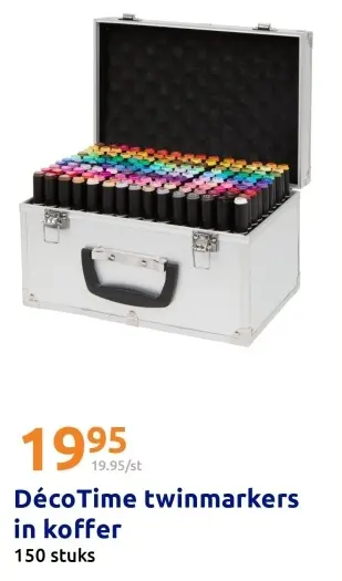 Aanbieding: DécoTime twinmarkers in koffer