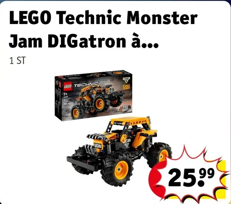 Offre: LEGO Technic Monster Jam DIGatron
