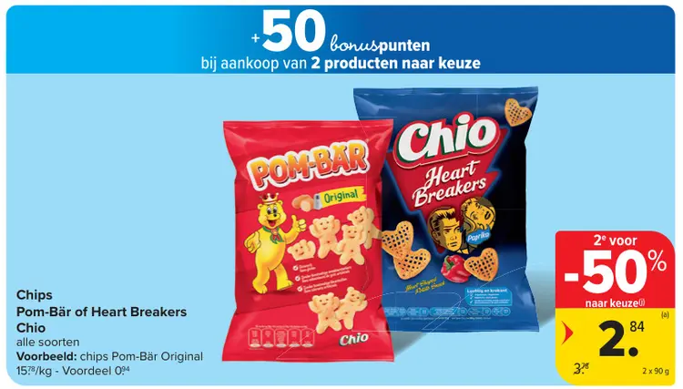 Aanbieding: Chips Pom-Bär of Heart Breakers