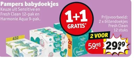 Aanbieding: Pampers babydoekjes