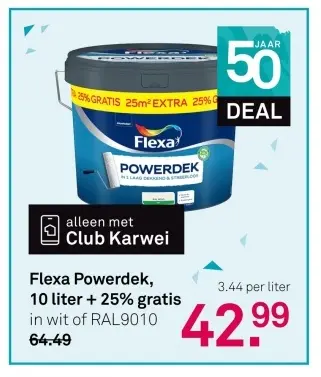 Aanbieding: Powerdek, 10 liter + 25% gratis