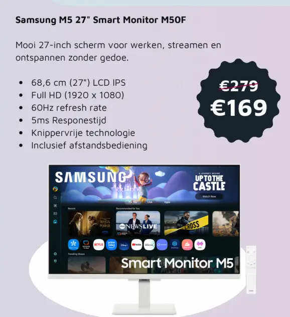Aanbieding: Samsung M5 27" Smart Monitor M50F