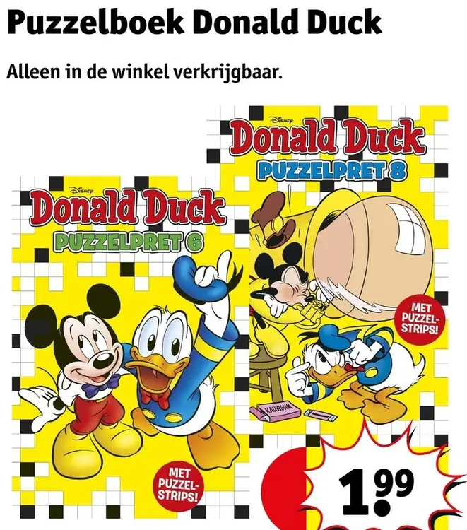 Aanbieding: Puzzelboek Donald Duck