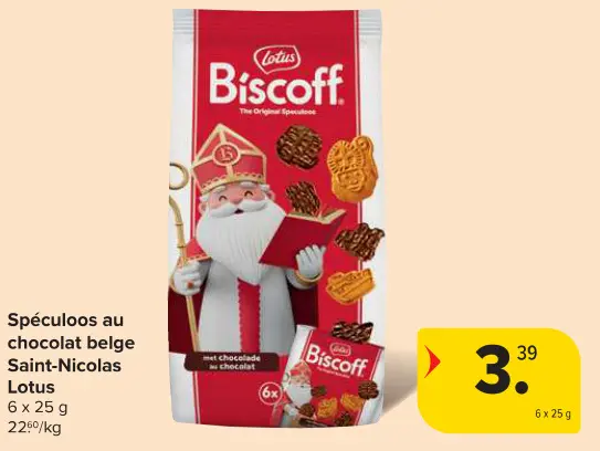 Offre: Spéculoos au chocolat belge Saint-Nicolas