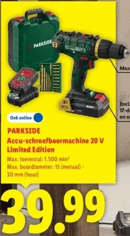 Aanbieding: Accu-schroefboormachine 20 V Limited Edition