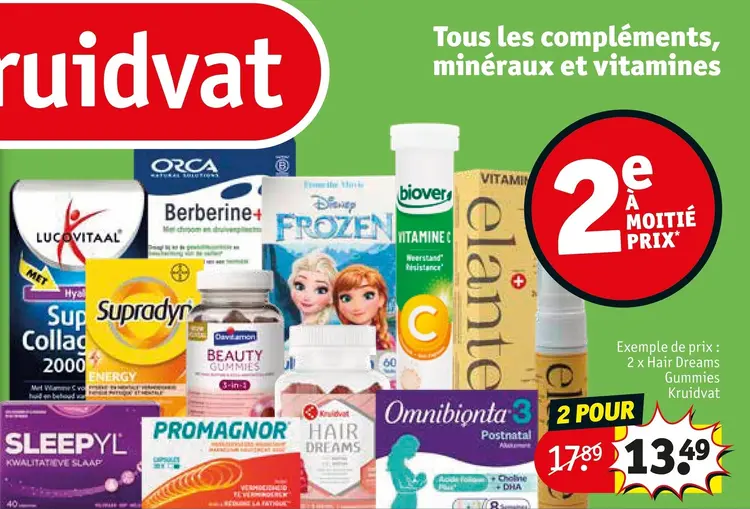 Offre: Compléments, minéraux et vitamines