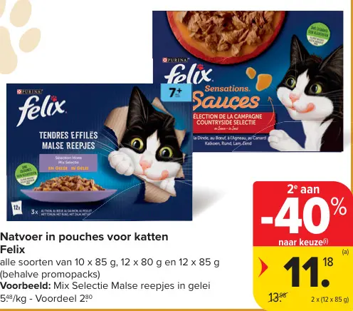 Promotie: Natvoer in pouches voor katten