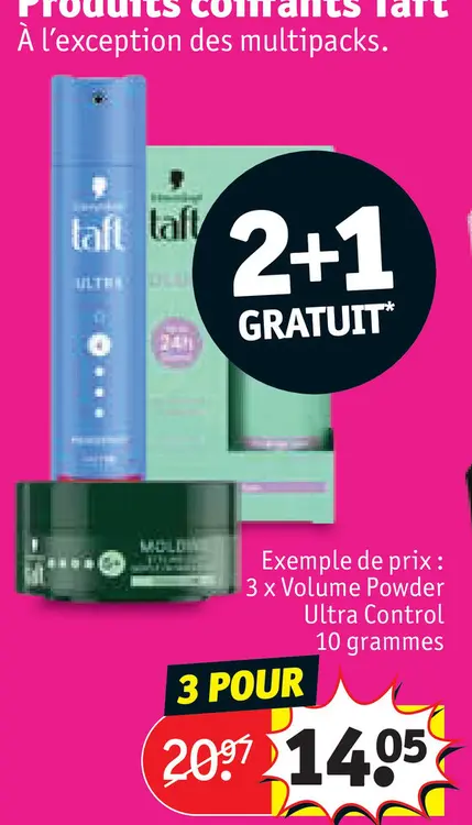 Offre: Produits coiffants