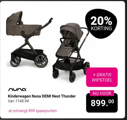 Aanbieding: Kinderwagen Nuna DEMI Next Thunder