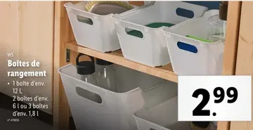Offre: Boîtes de rangement