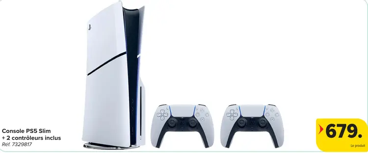 Offre: Console PS5 Slim + 2 contrôleurs inclus
