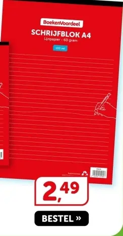 Aanbieding: Schrijfblok a4