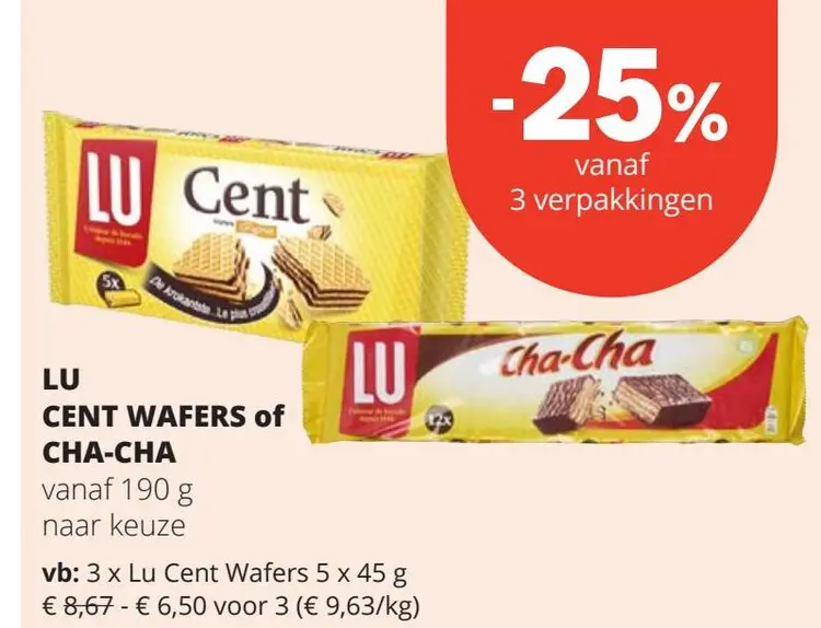 Aanbieding: CENT WAFERS or CHA-CHA