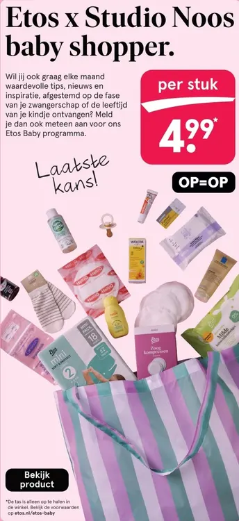Aanbieding: Etos x Studio Noos baby shopper