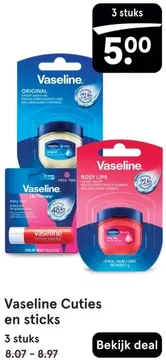 Aanbieding: Vaseline Cuties en sticks