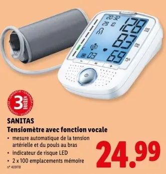 Offre: Tensiomètre avec fonction vocale