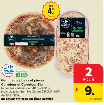 Offre: Gamme de pizzas et pinsas