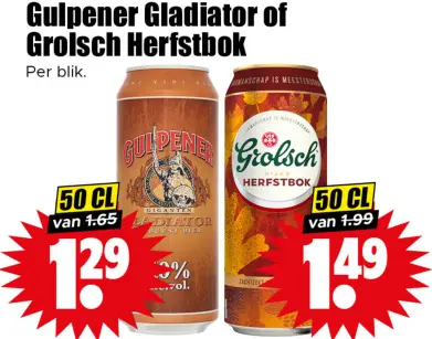 Aanbieding: Gulpener Gladiator of Grolsch Herfstbok