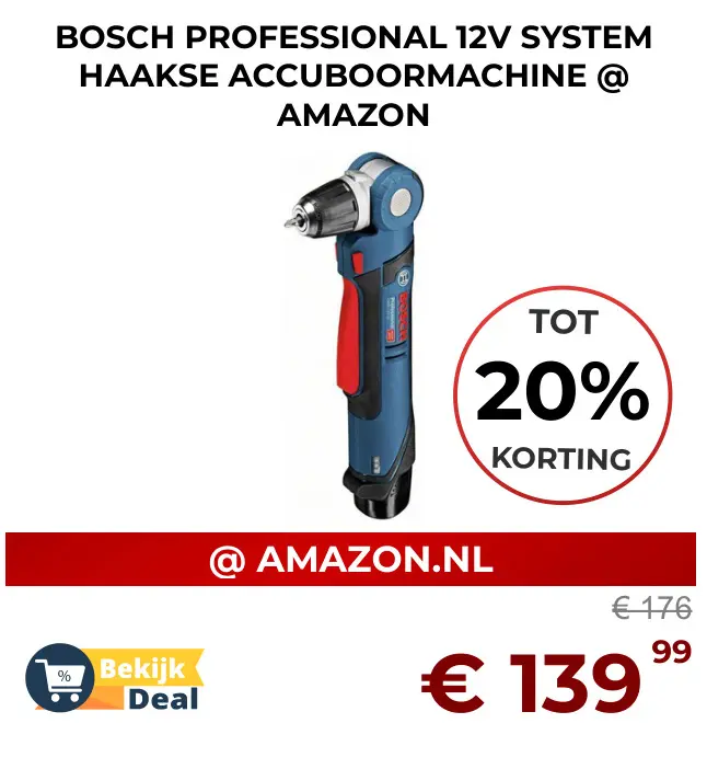 Aanbieding: Bosch Professional 12V system Haakse accuboormachine