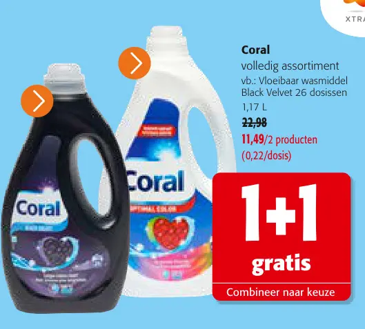 Promotie: Coral vloeibaar wasmiddel