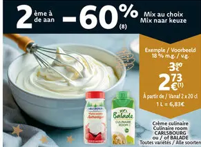 Offre: Crème culinaire