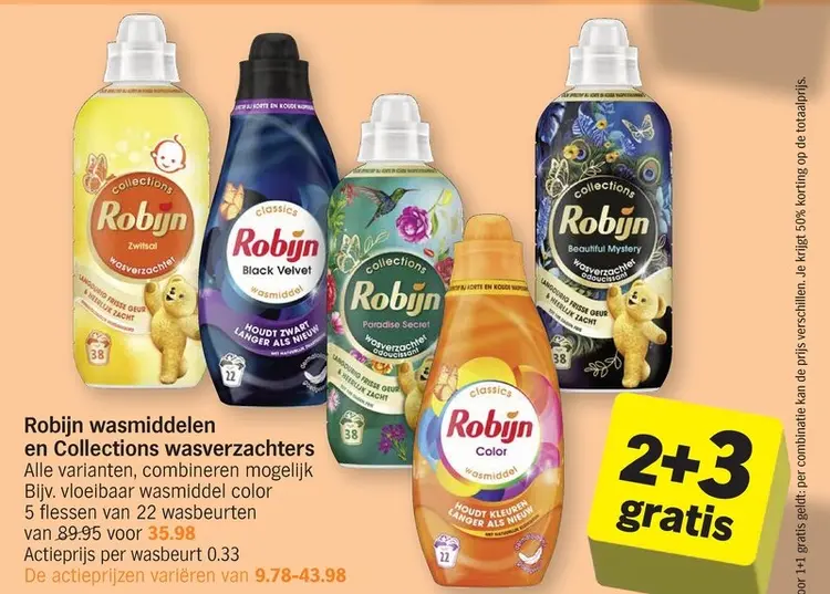 Promotie: Robijn wasmiddelen en Collections wasverzachter