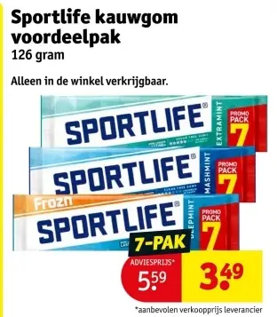 Aanbieding: kauwgom voordeelpak
