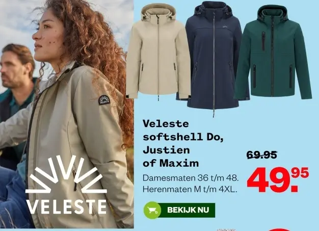 Aanbieding: softshell Do, Justien of Maxim