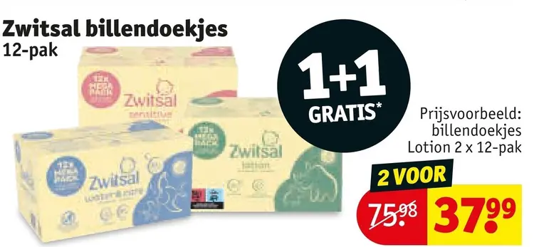Aanbieding: Zwitsal billendoekjes