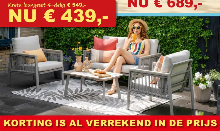 Aanbieding: Kreta loungeset