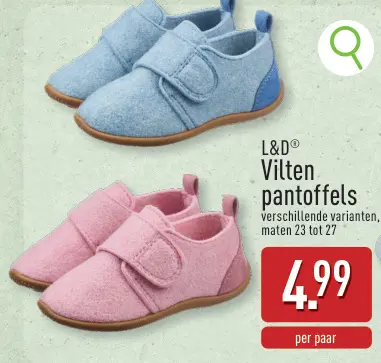 Promotie: Vilten pantoffels